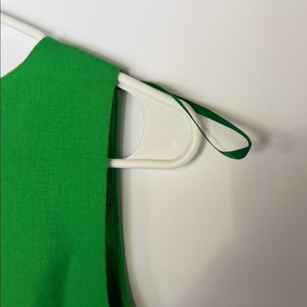 Sleeveless Emerald Midi Dress with Gold Embellished Neckline by J. Howard - Picture 7 of 7